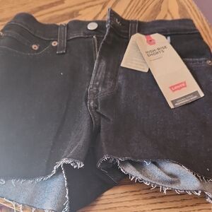 Levi's Black High Waist Women's Shorts